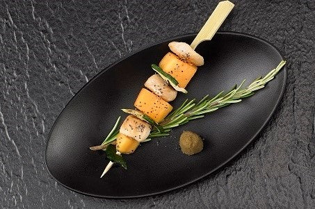 Piatto ovale nero in melamina