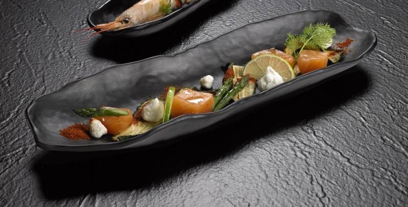 Vassoio Blackstone in melamina nera