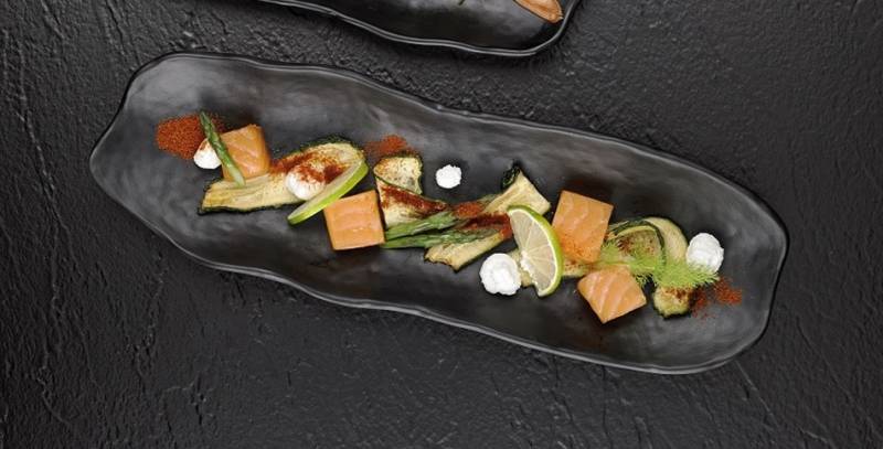 Vassoio Blackstone in melamina nera