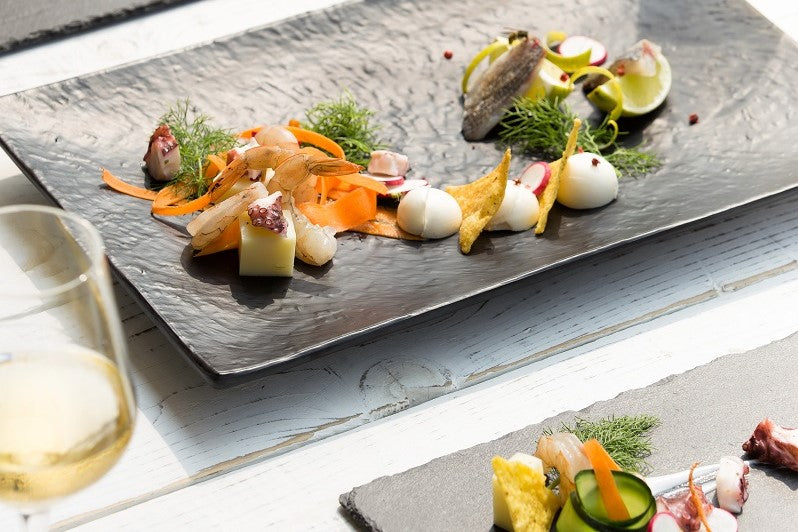 Vassoio nero melamina linea Maya