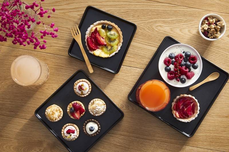 Vassoio quadrato Lanzarote con bordi dritti