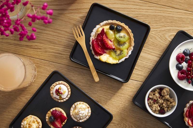 Vassoio quadrato Lanzarote con bordi dritti