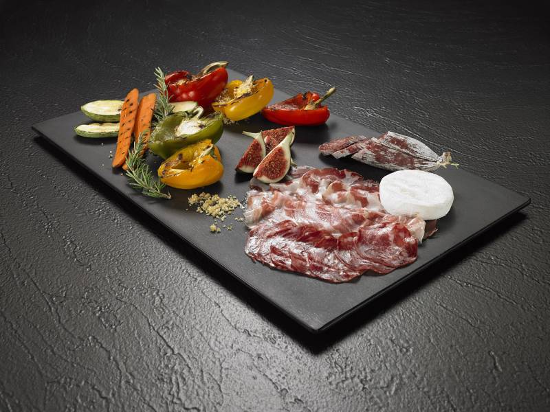 Vassoio nero melamina in opaco