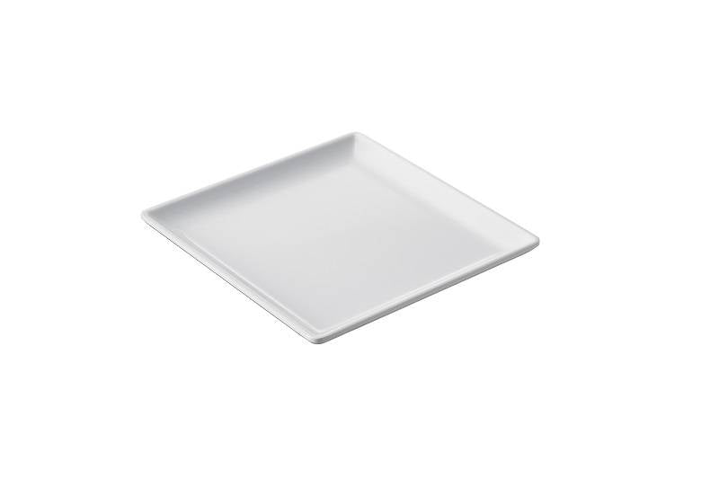 Piattino quadrato bianco in melamina