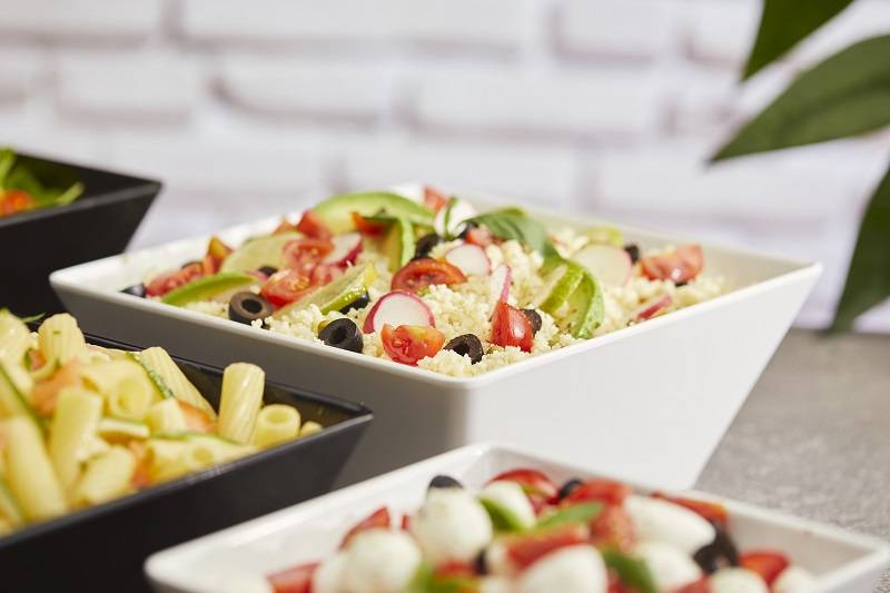 Insalatiera quadrata bianca in melamina