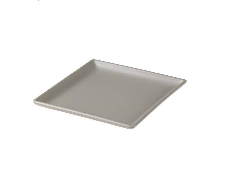Vassoio quadrato in melamina grigio chiaro