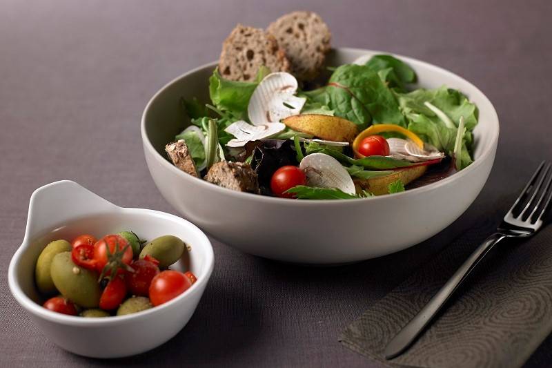 Ciotola grigio tortora in melamina chiaro