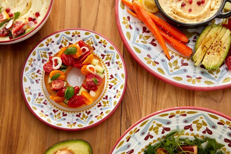 Piatto decorato Corfù in melamina