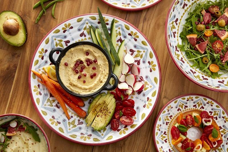 Piatto decorato Corfù in melamina