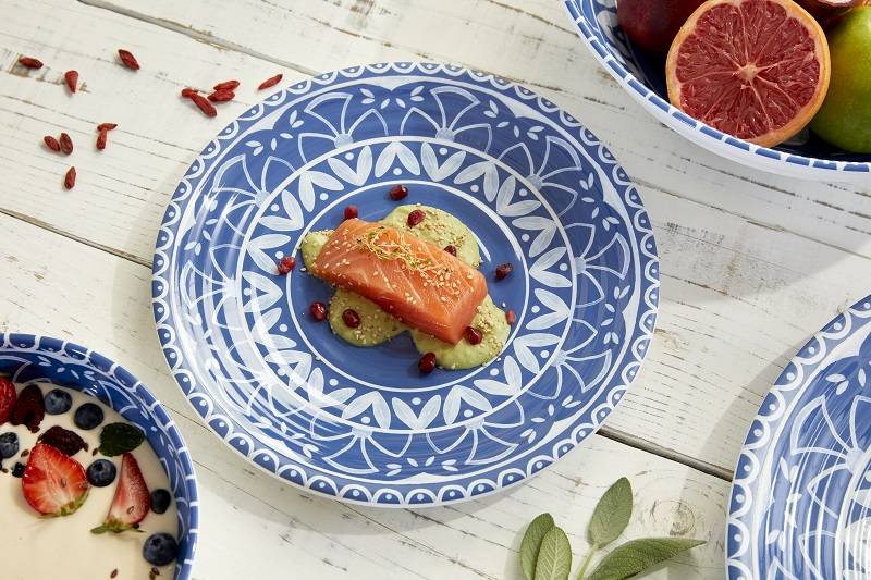 Piatto decorato Itaca in melamina