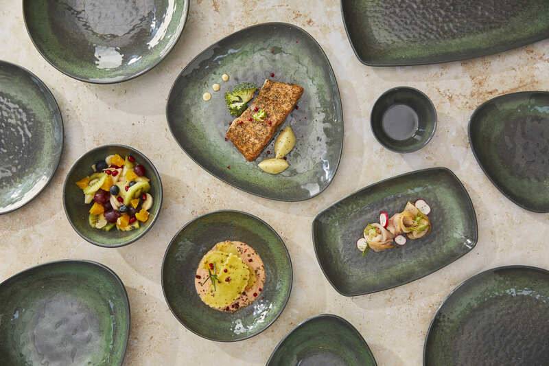 Piatto triangolare in melamina linea Amazzonia