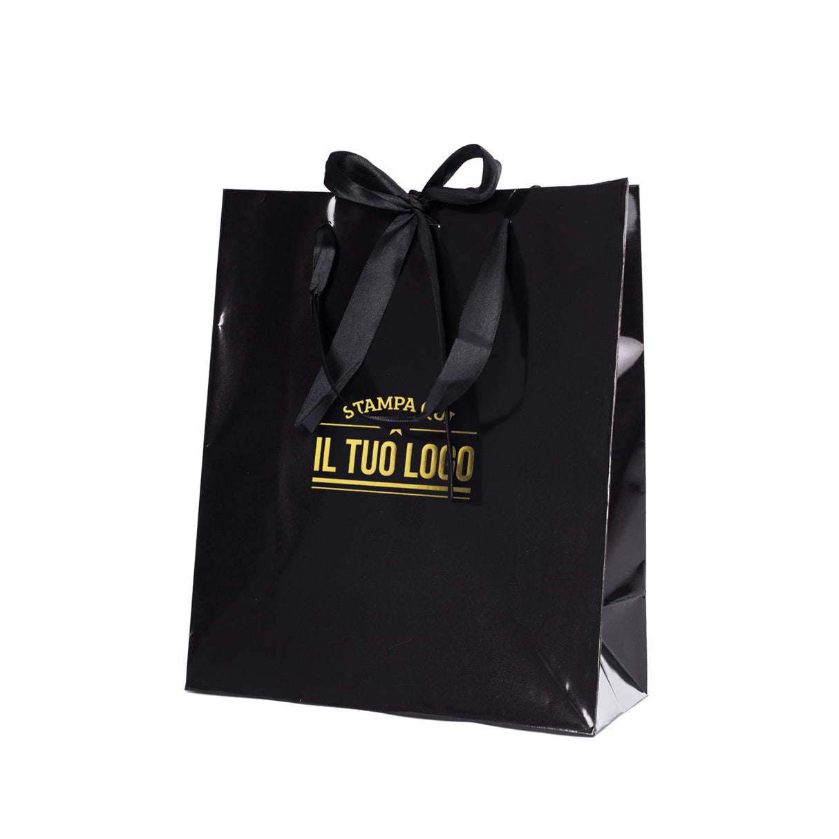 Shopper Carta Lusso Finiture Raso Personalizzabile