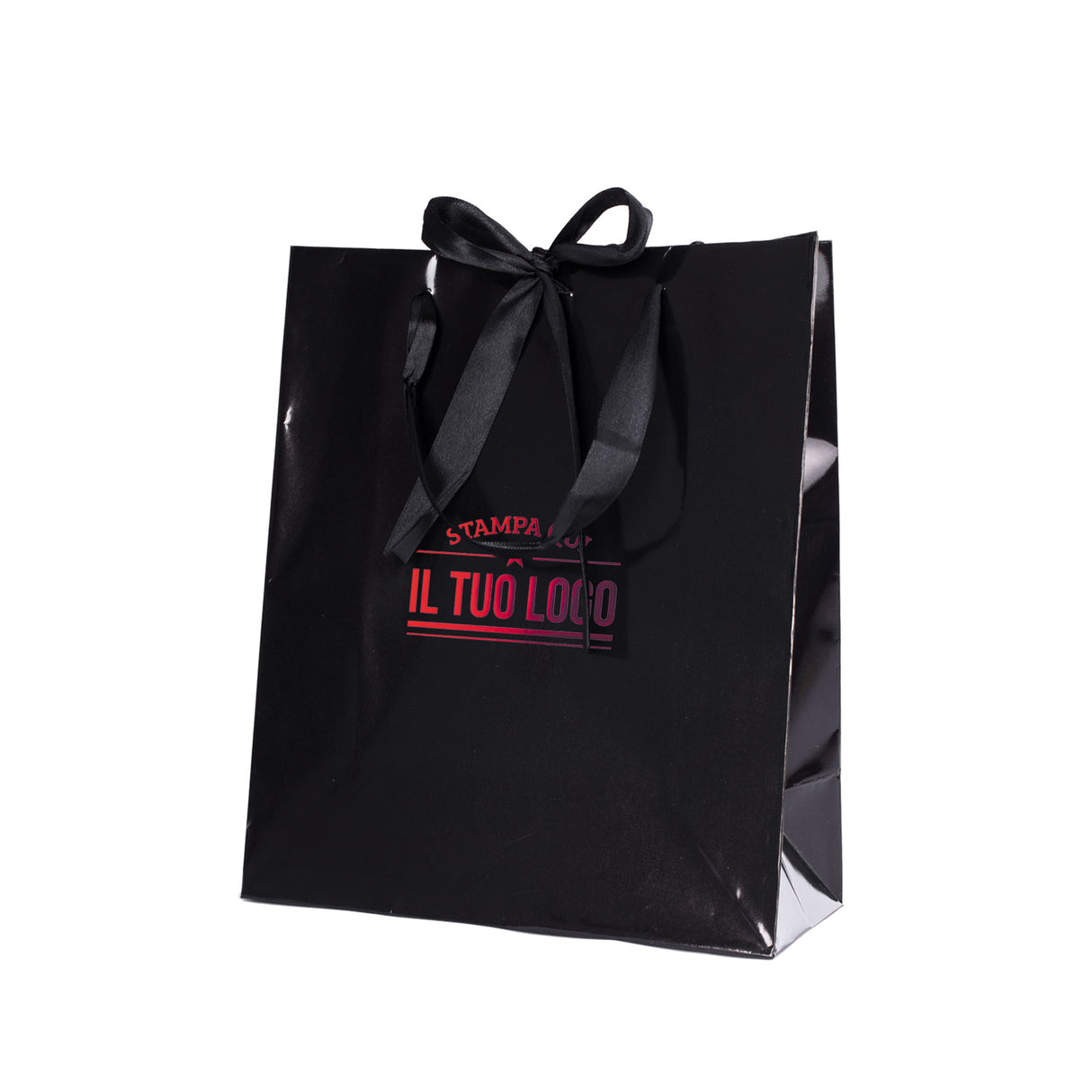Shopper Carta Lusso Finiture Raso Personalizzabile