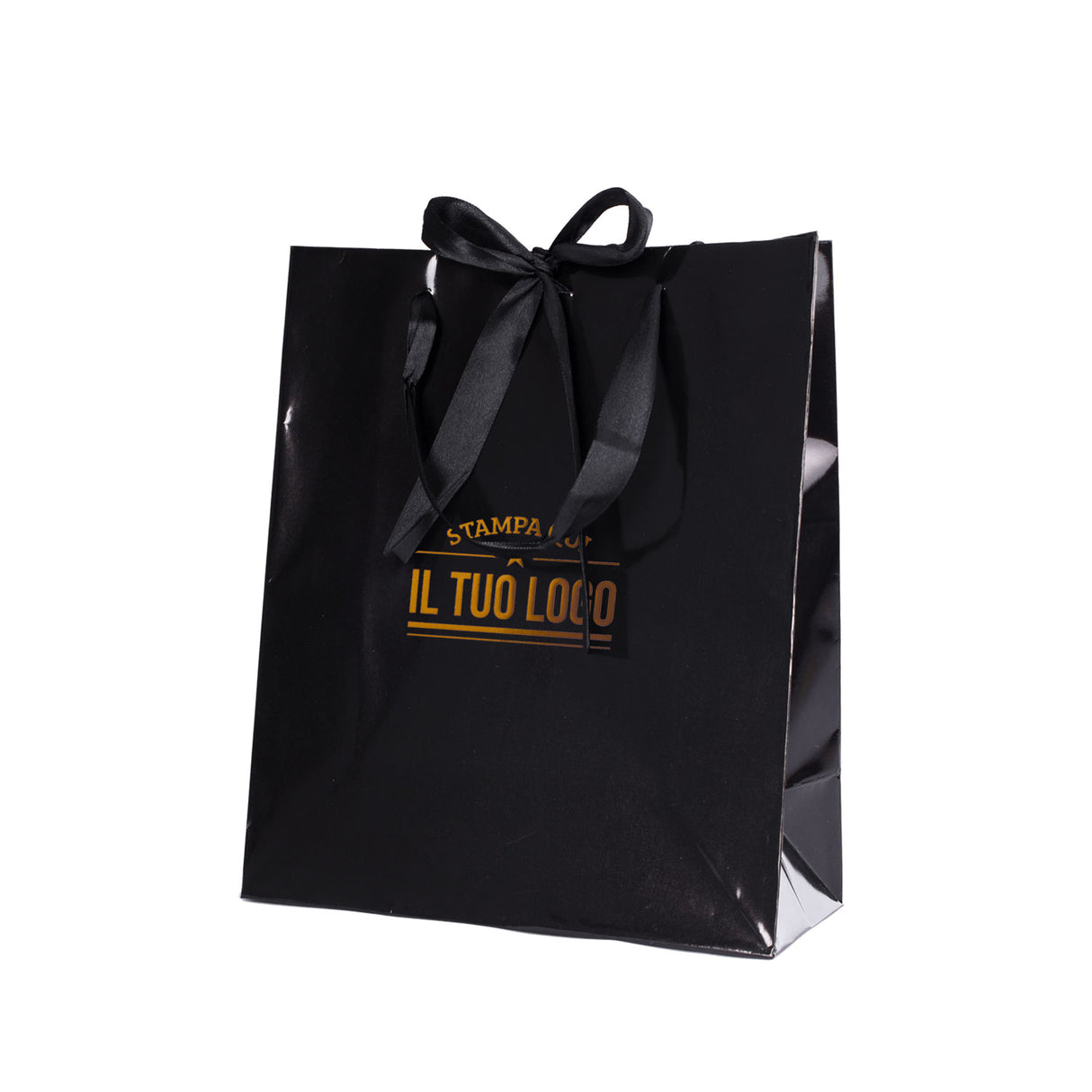 Shopper Carta Lusso Finiture Raso Personalizzabile