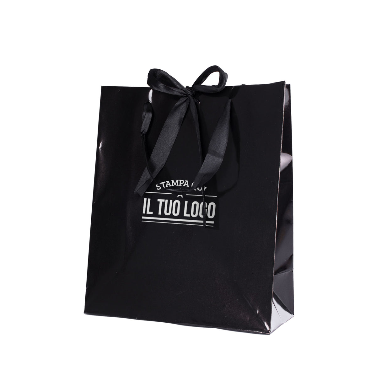 Shopper Carta Lusso Finiture Raso Personalizzabile