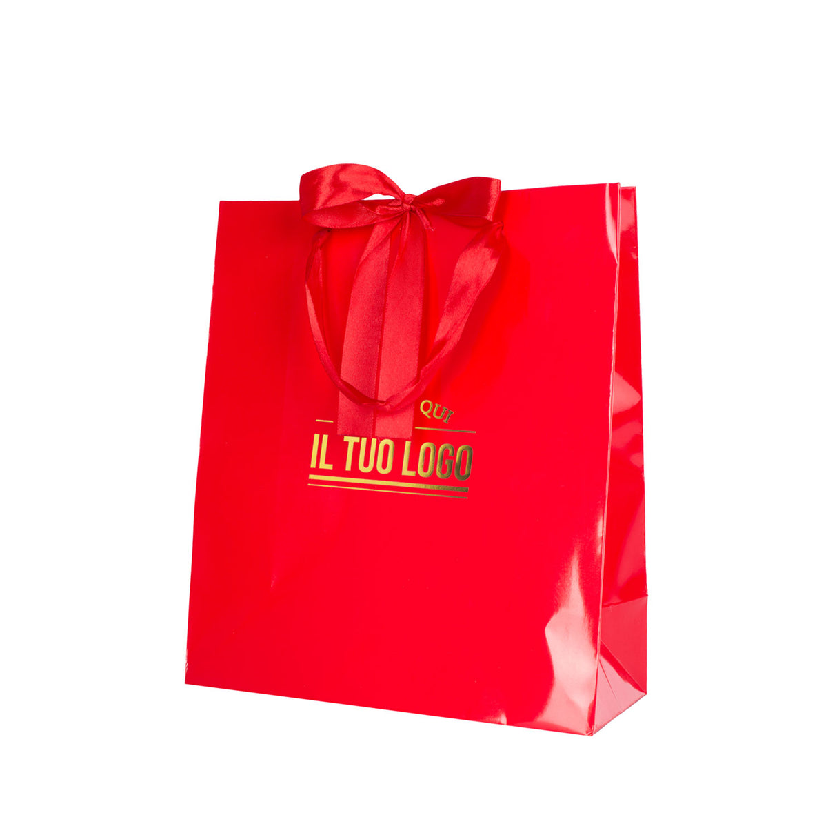 Shopper Carta Lusso Finiture Raso Personalizzabile
