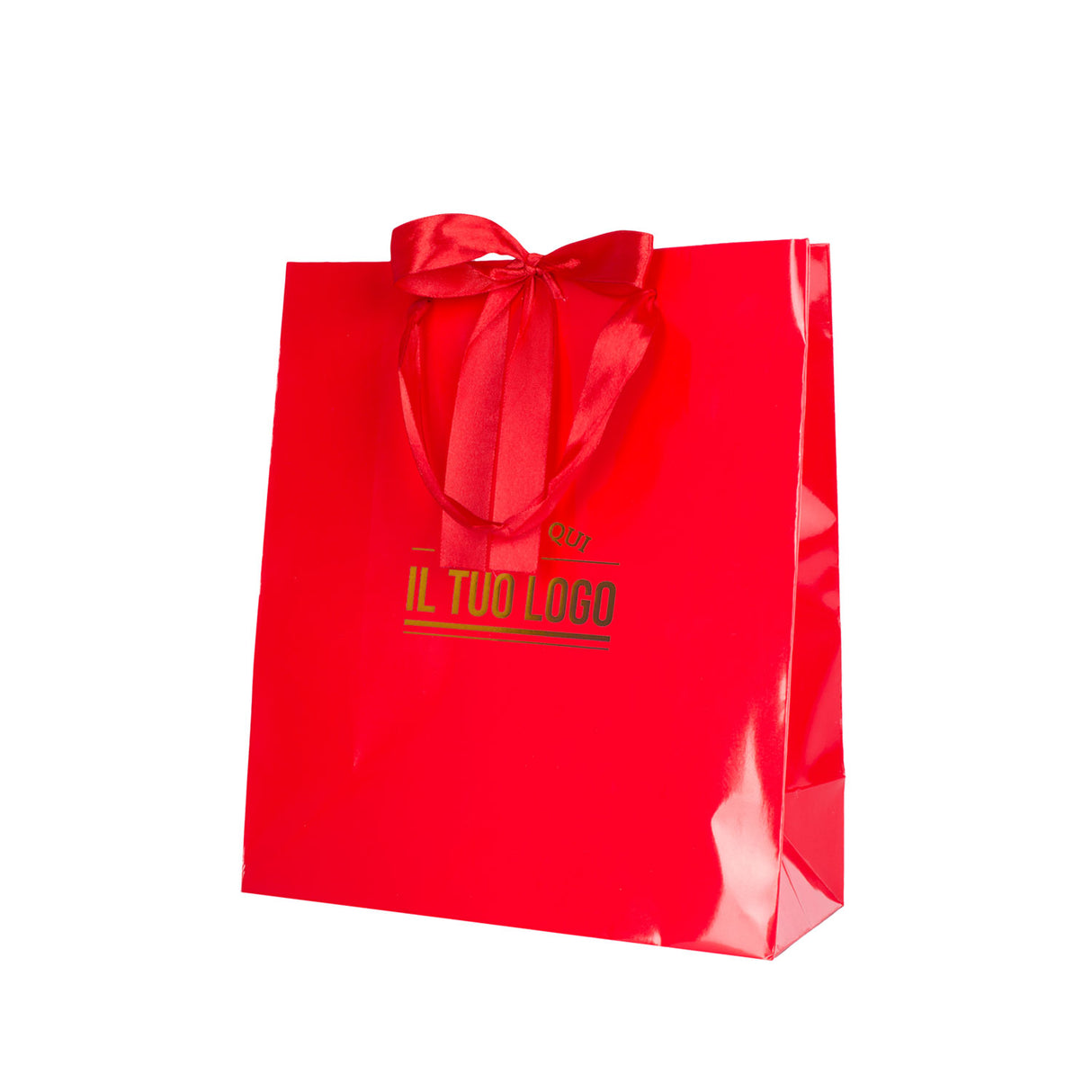 Shopper Carta Lusso Finiture Raso Personalizzabile
