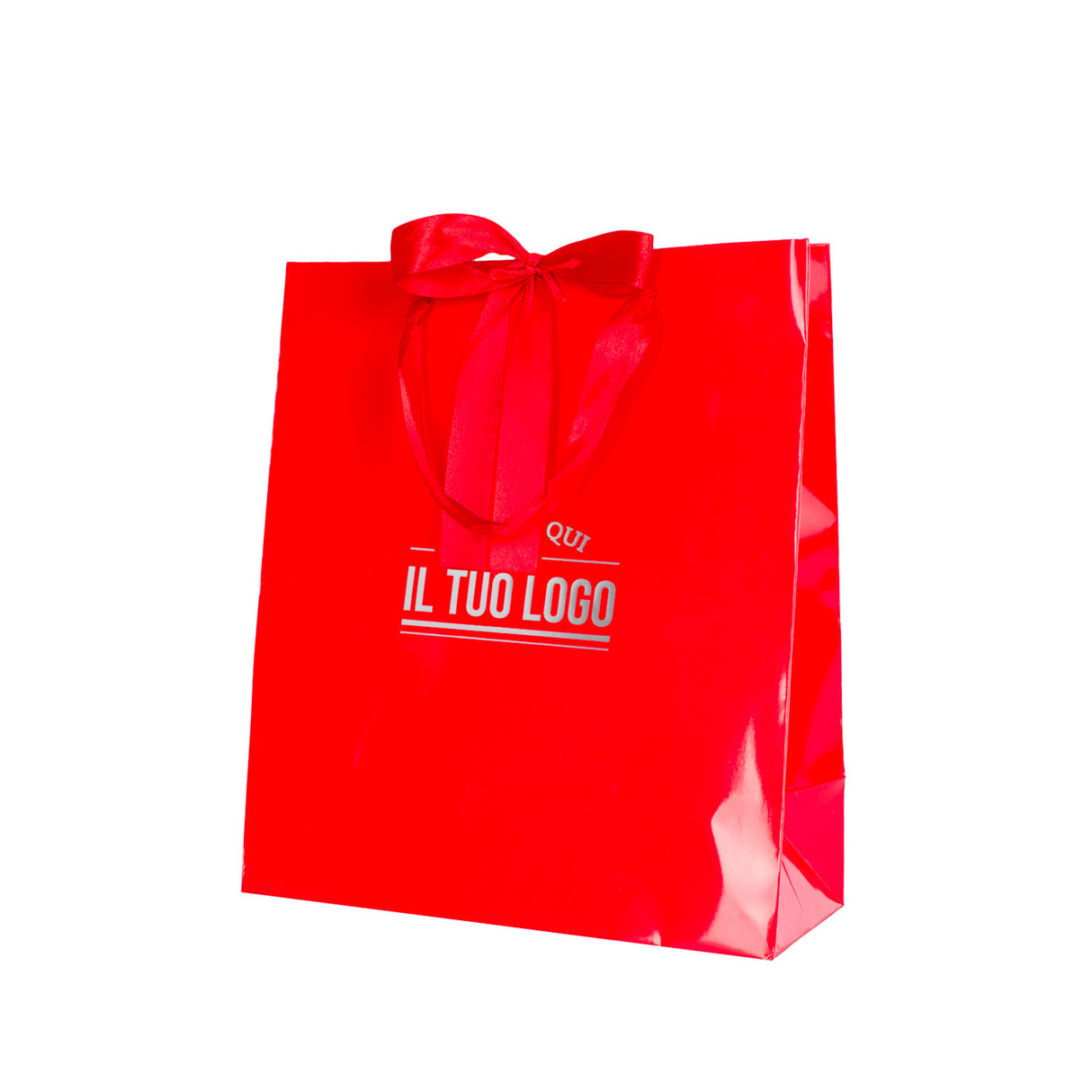 Shopper Carta Lusso Finiture Raso Personalizzabile