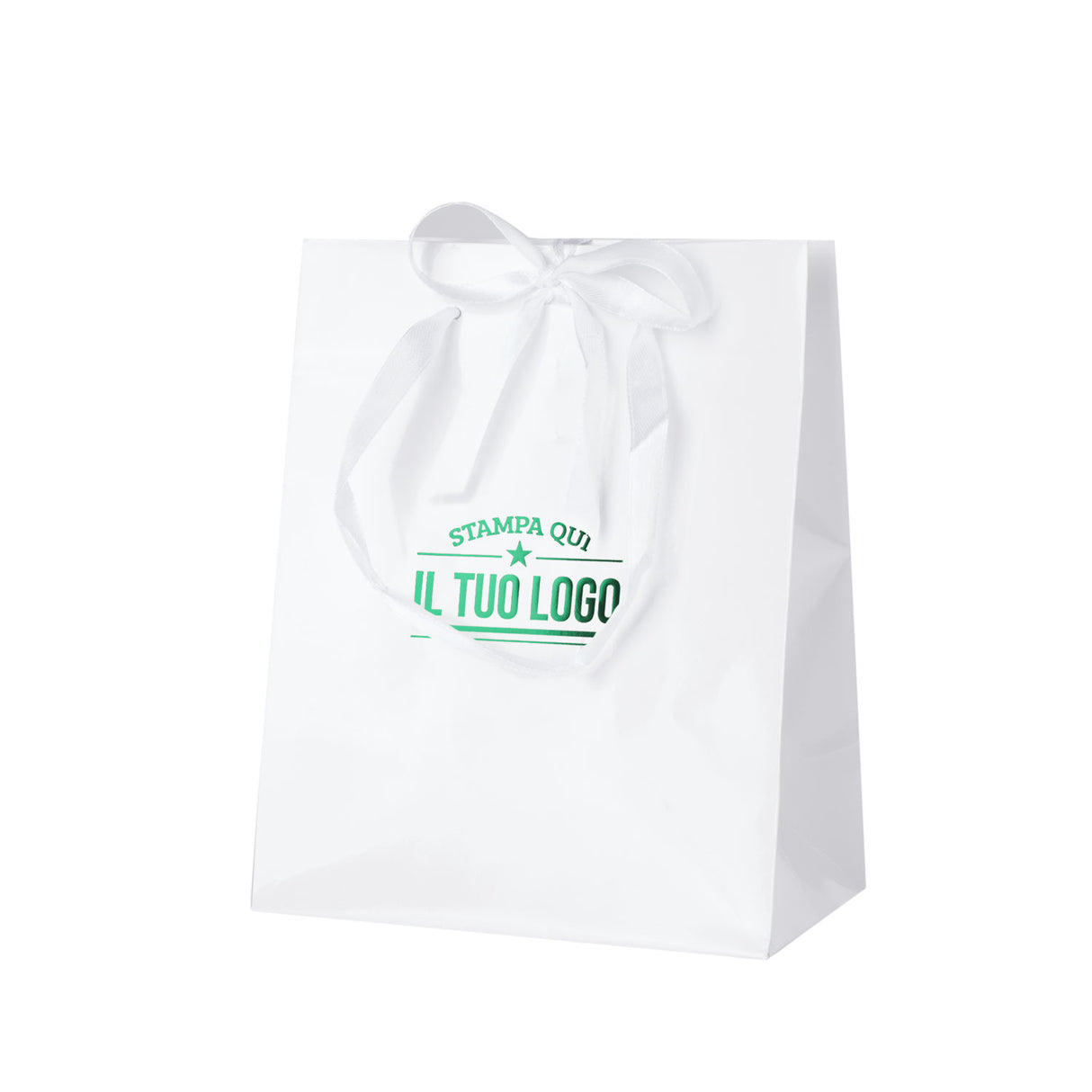 Shopper Carta Lusso Finiture Raso Personalizzabile