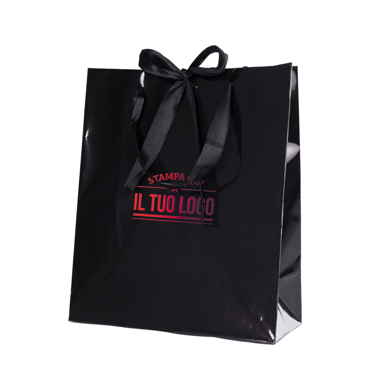 Shopper Carta Lusso Finiture Raso Personalizzabile