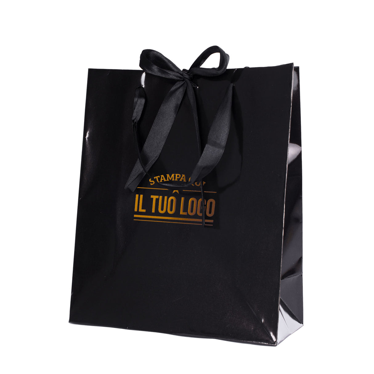 Shopper Carta Lusso Finiture Raso Personalizzabile