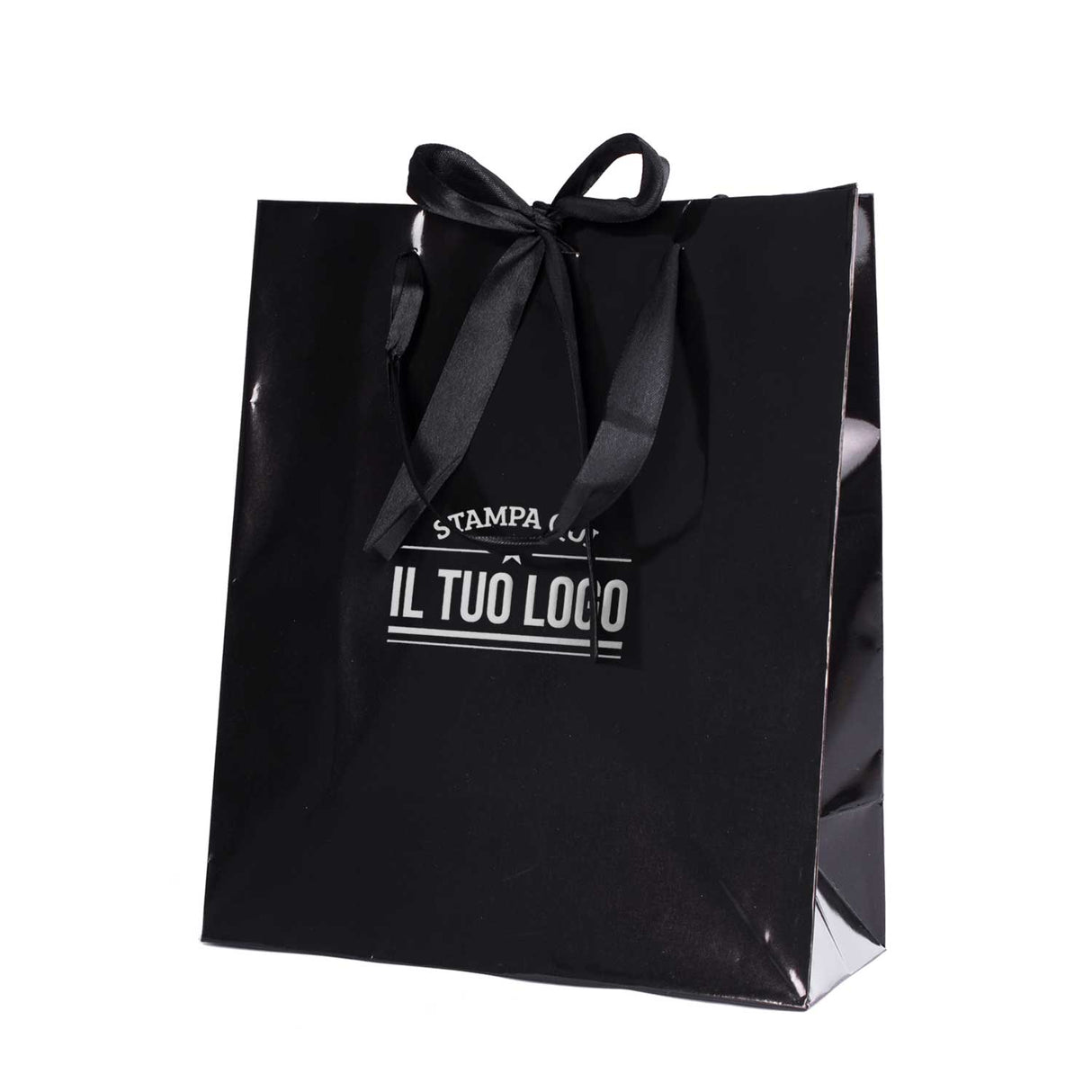 Shopper Carta Lusso Finiture Raso Personalizzabile