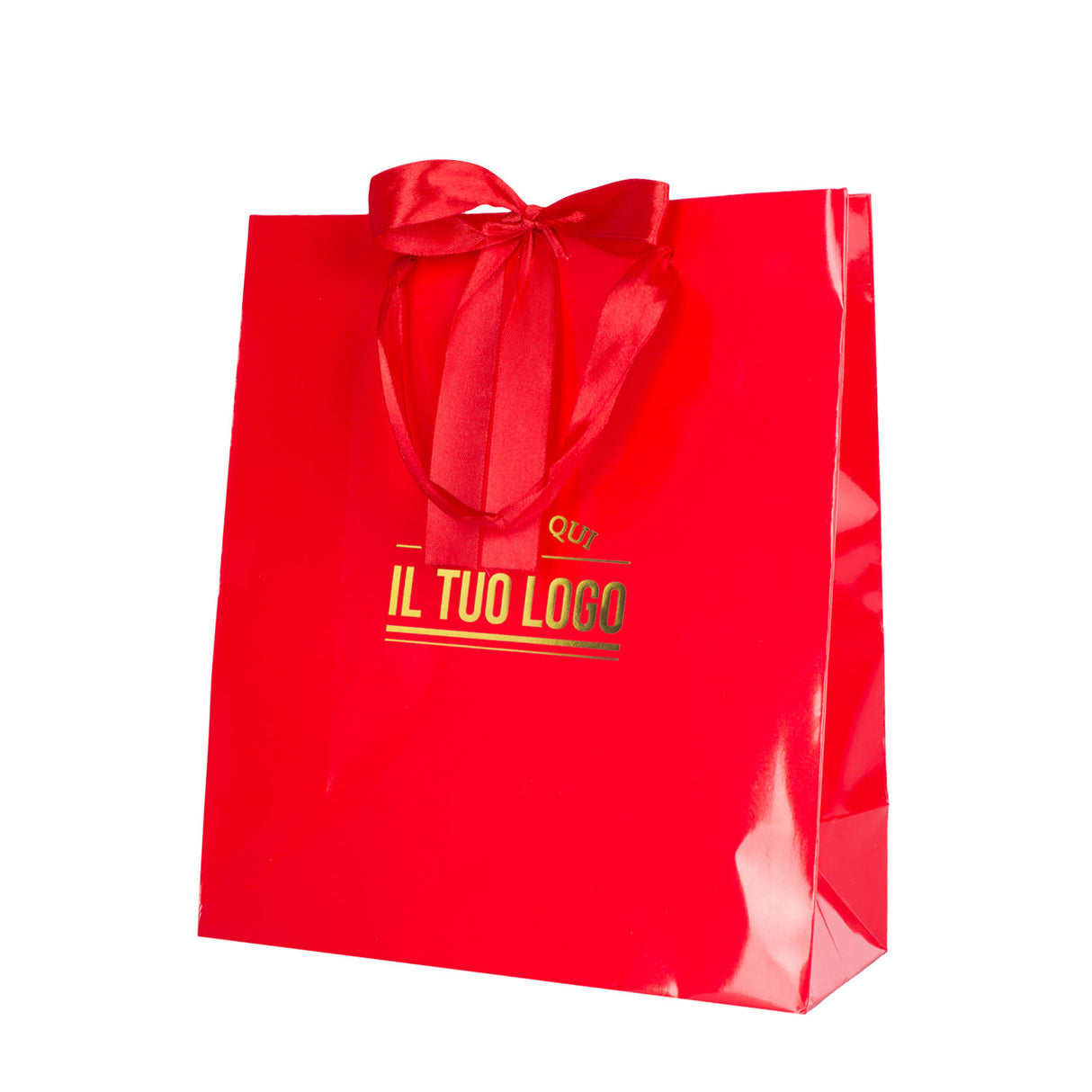 Shopper Carta Lusso Finiture Raso Personalizzabile