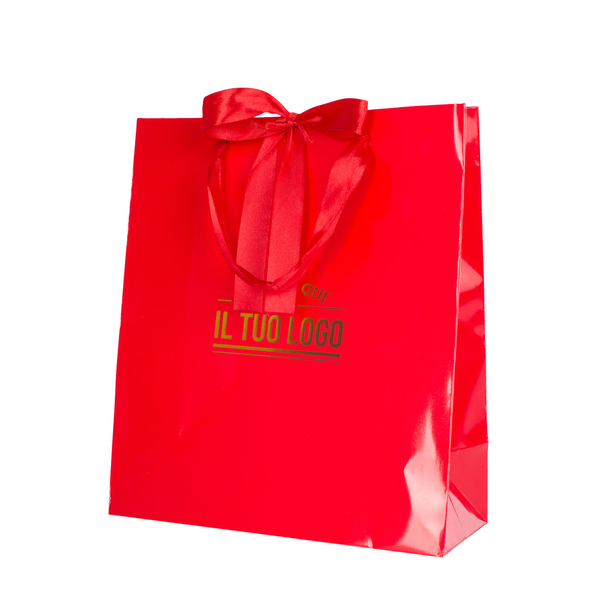 Shopper Carta Lusso Finiture Raso Personalizzabile
