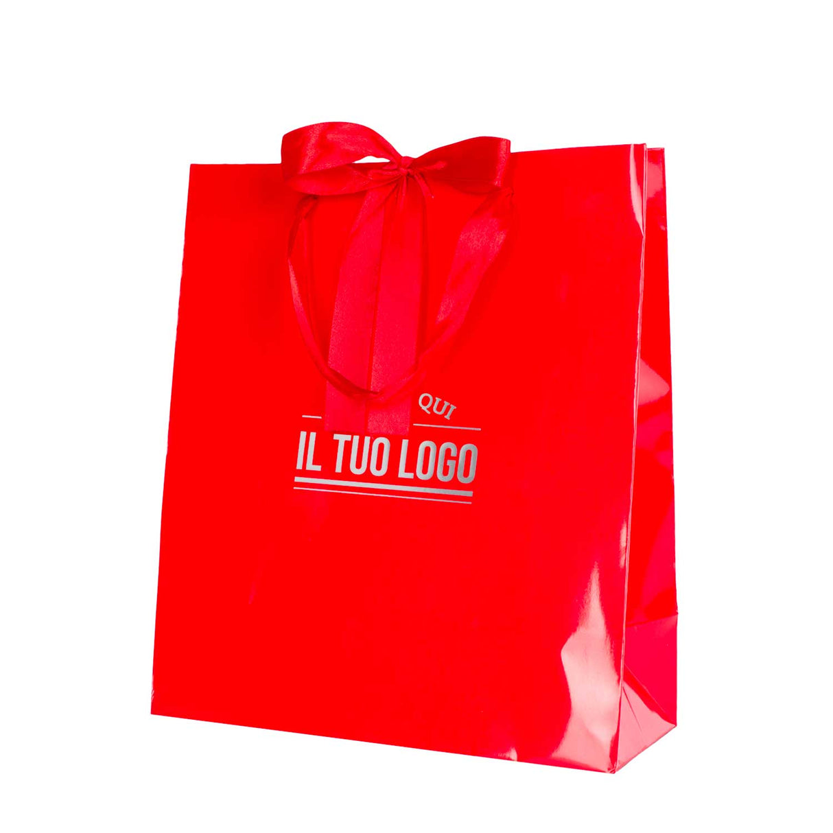 Shopper Carta Lusso Finiture Raso Personalizzabile
