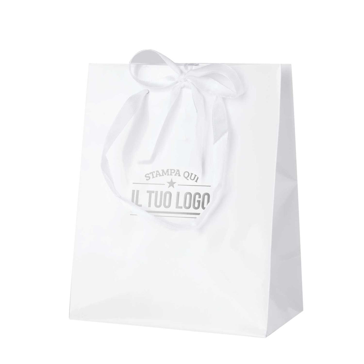 Shopper Carta Lusso Finiture Raso Personalizzabile
