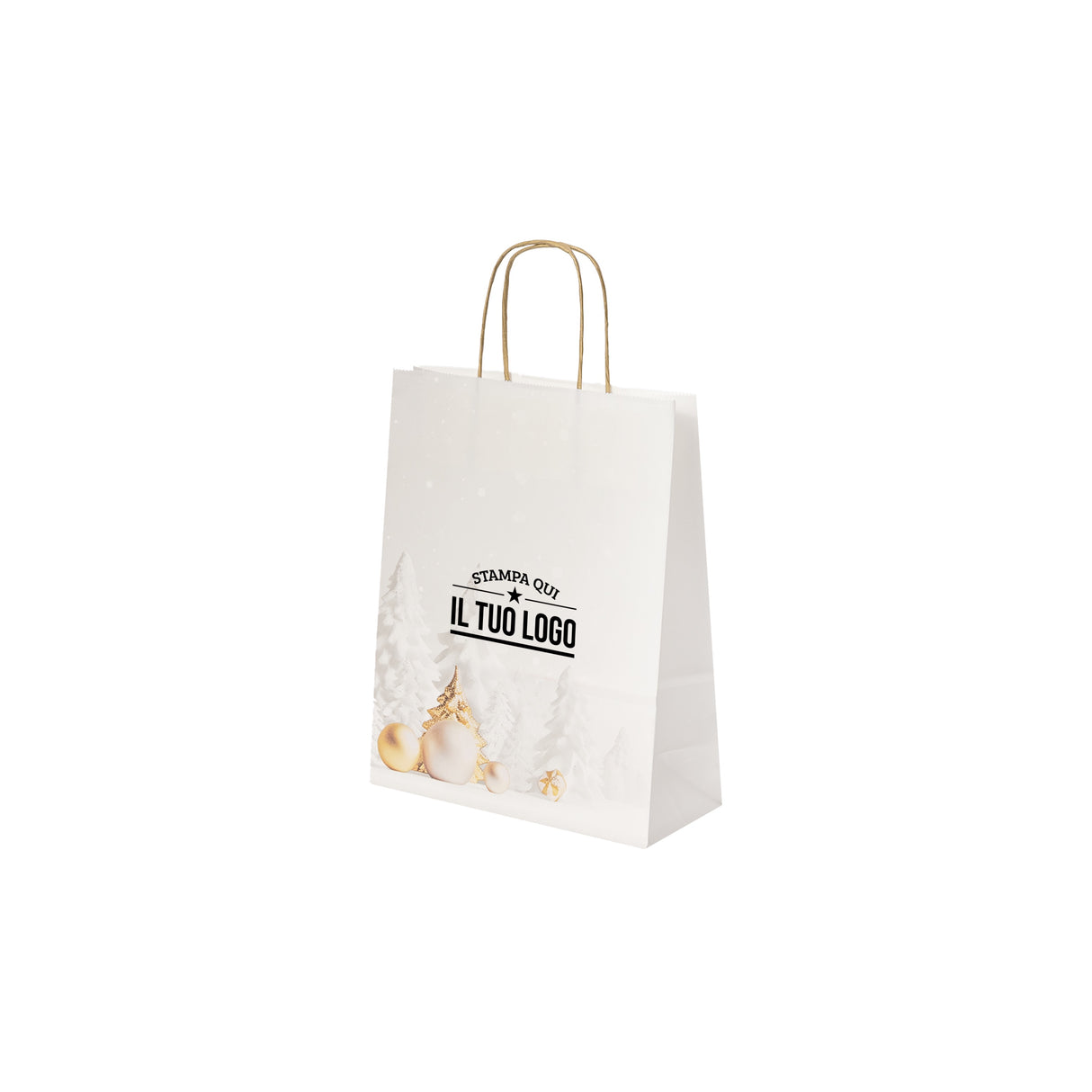 Shopper Winter con cordino oro Personalizzabile