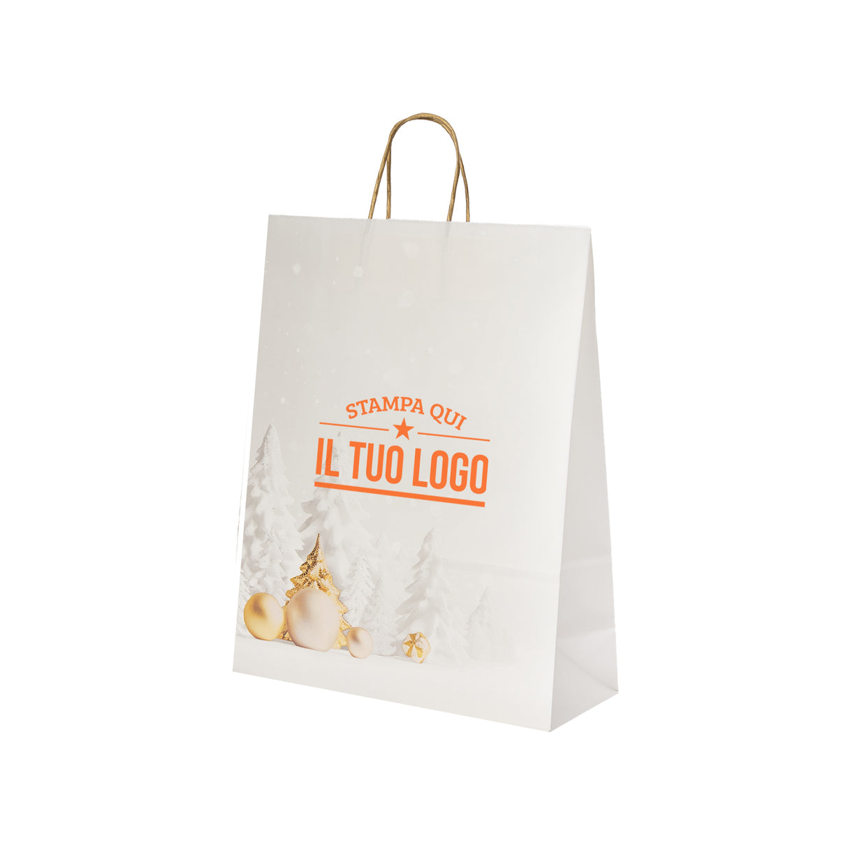 Shopper Winter con cordino oro Personalizzabile