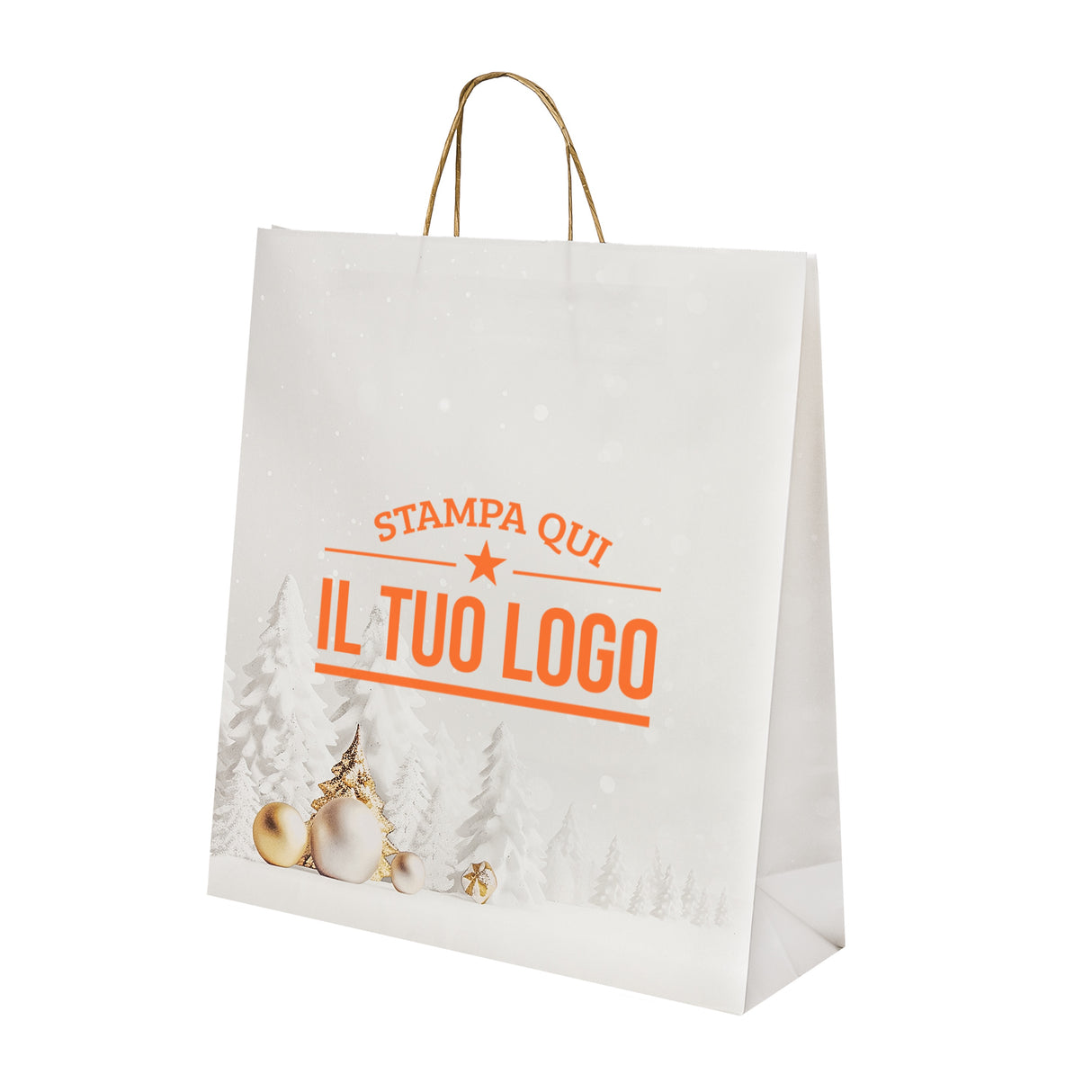 Shopper Winter con cordino oro Personalizzabile