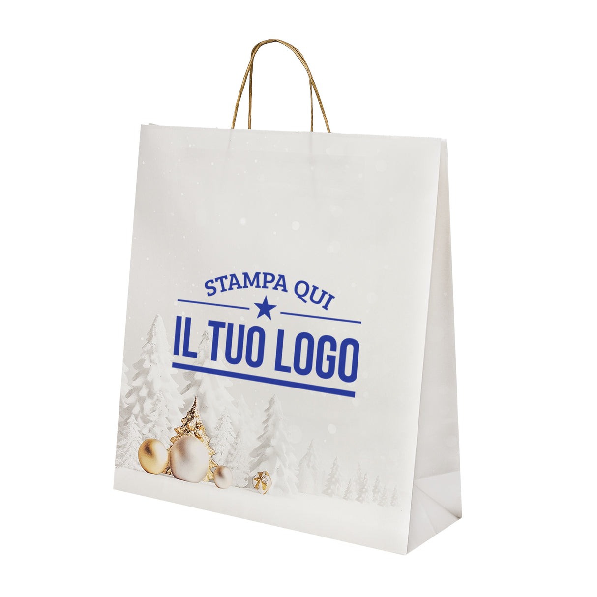 Shopper Winter con cordino oro Personalizzabile
