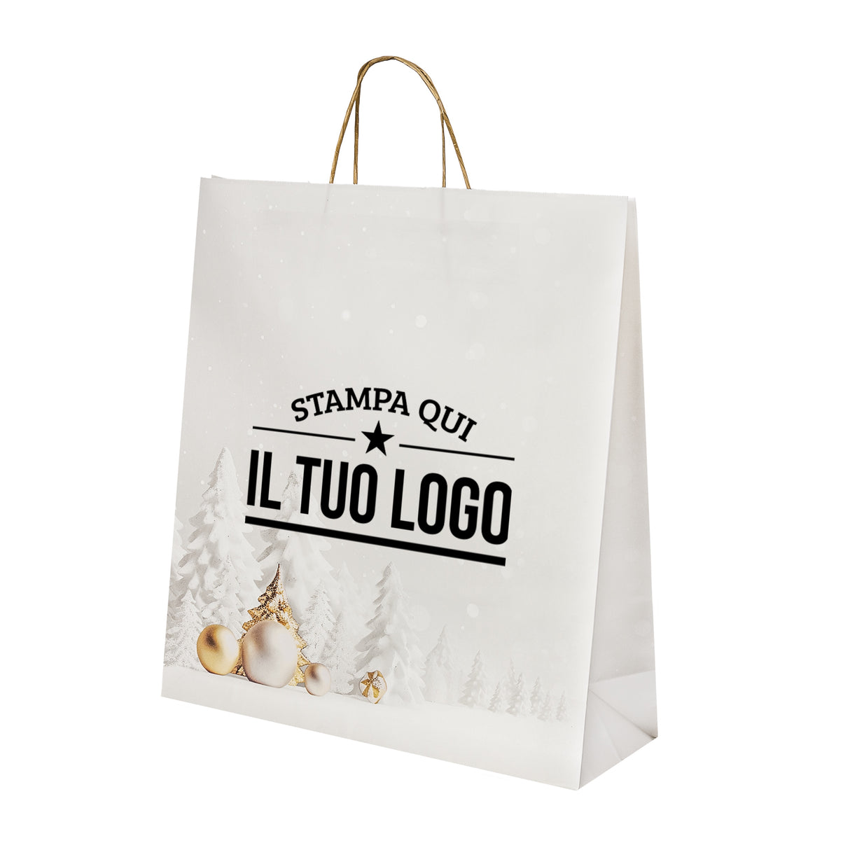 Shopper Winter con cordino oro Personalizzabile