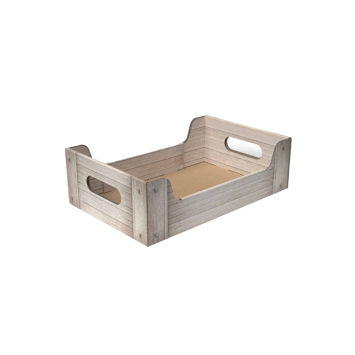 Cesto Regalo Cassetta in Cartone Stampa Wood