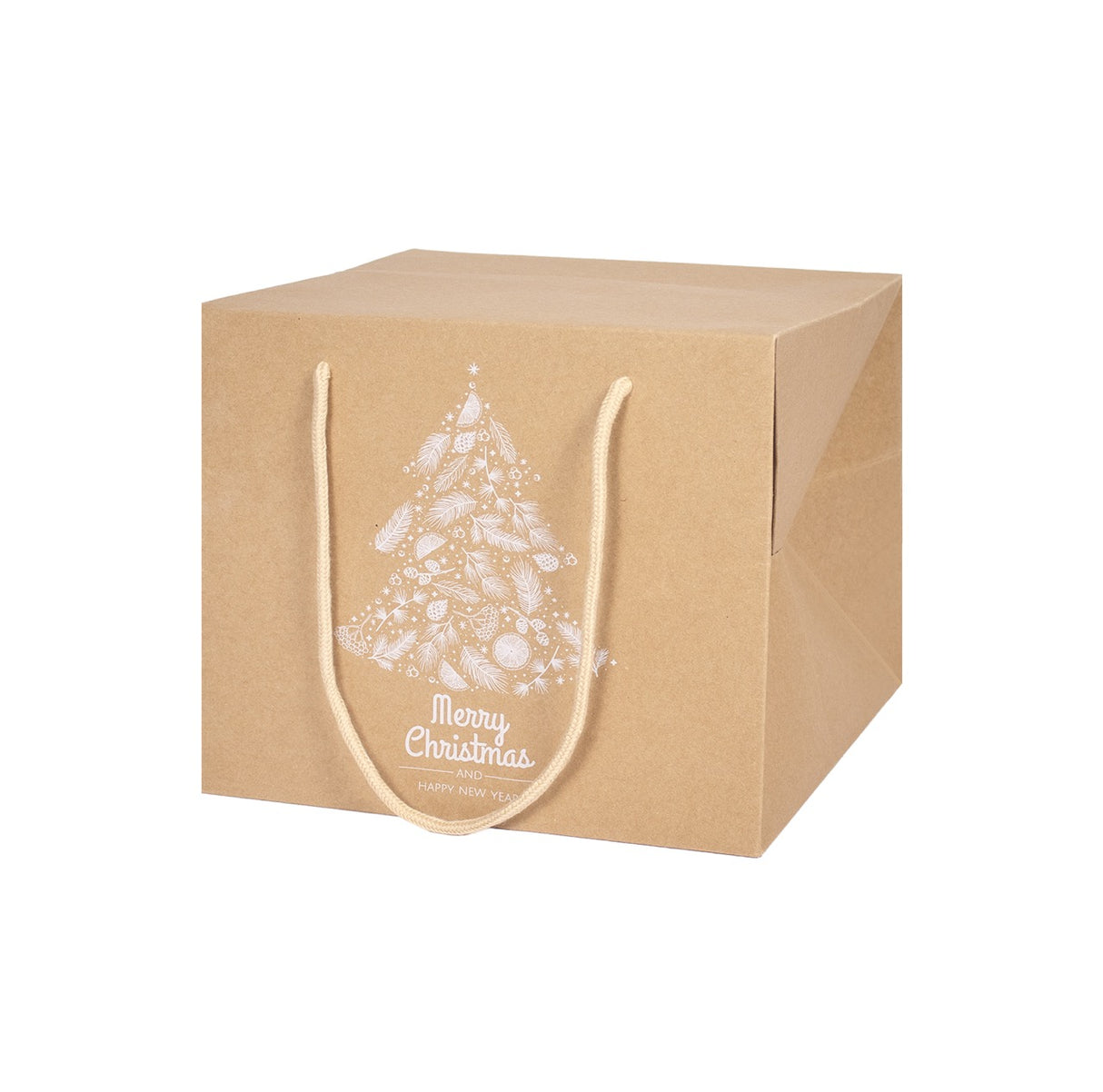 Bag Box Carta Kraft Albero stampa Bianca