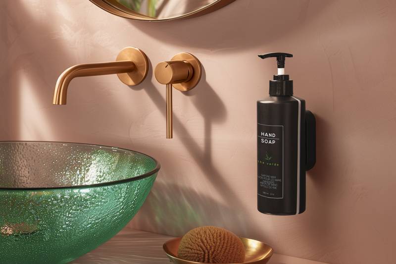 Dispenser nero sapone mani the verde