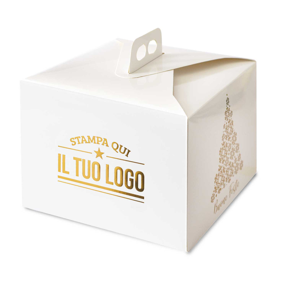 Portapanettone Basso Personalizzato Linea Albero 1 Kg