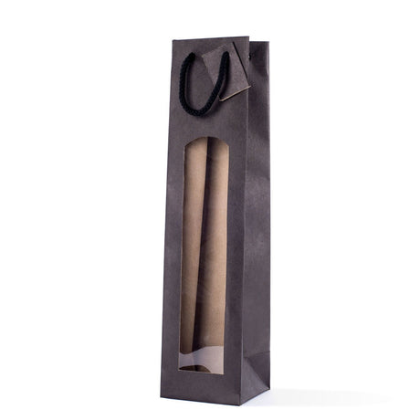 Shopper Black Edition con finestra Per Bottiglie