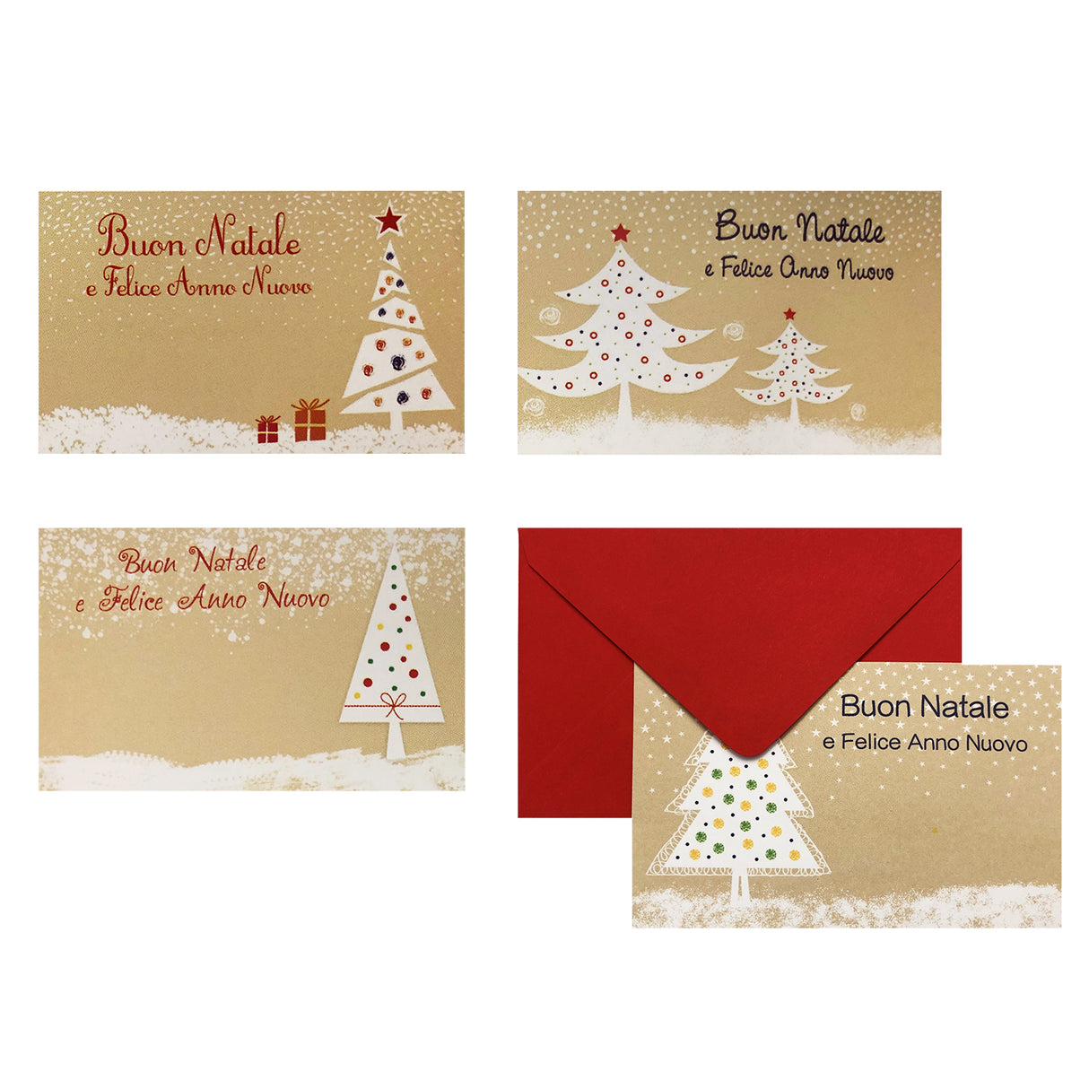 Bigliettini Natalizi con Busta Albero di Natale