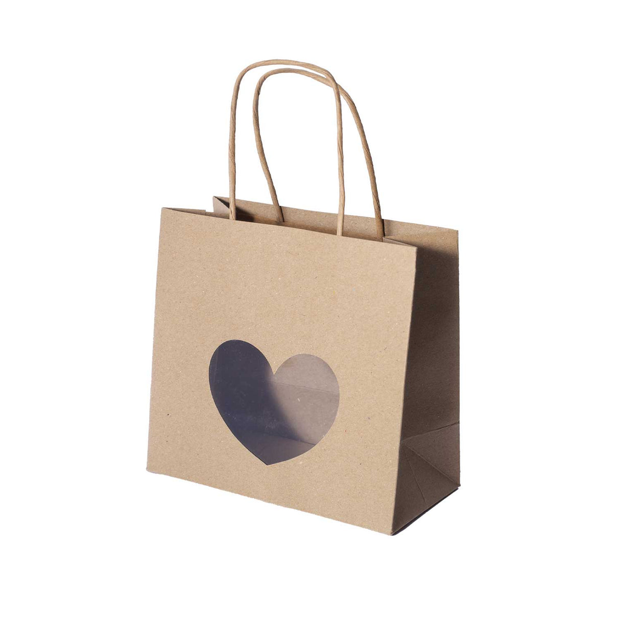 Shopper Carta Kraft con Finestra a Cuore