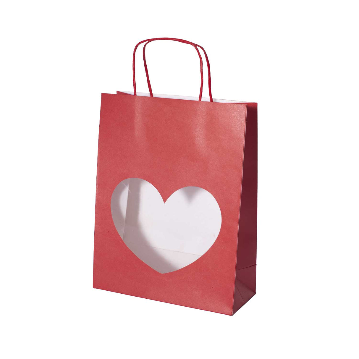 Shopper Carta Kraft con Finestra a Cuore