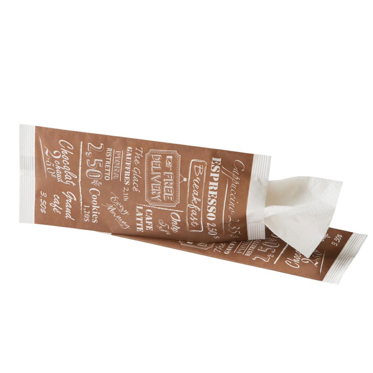 Busta Portaposate in Carta con Tovagliolo Espresso