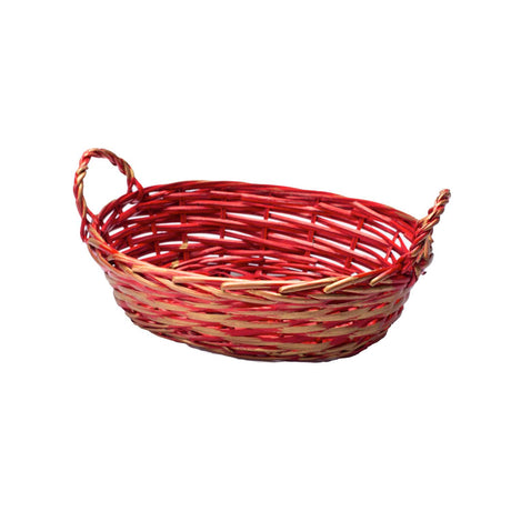 Cesto Ovale Rosso con manici