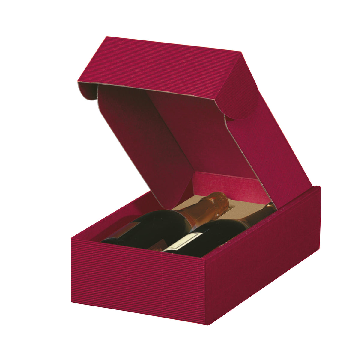 Cofanetto Porta Bottiglie Onda linea Burgundy