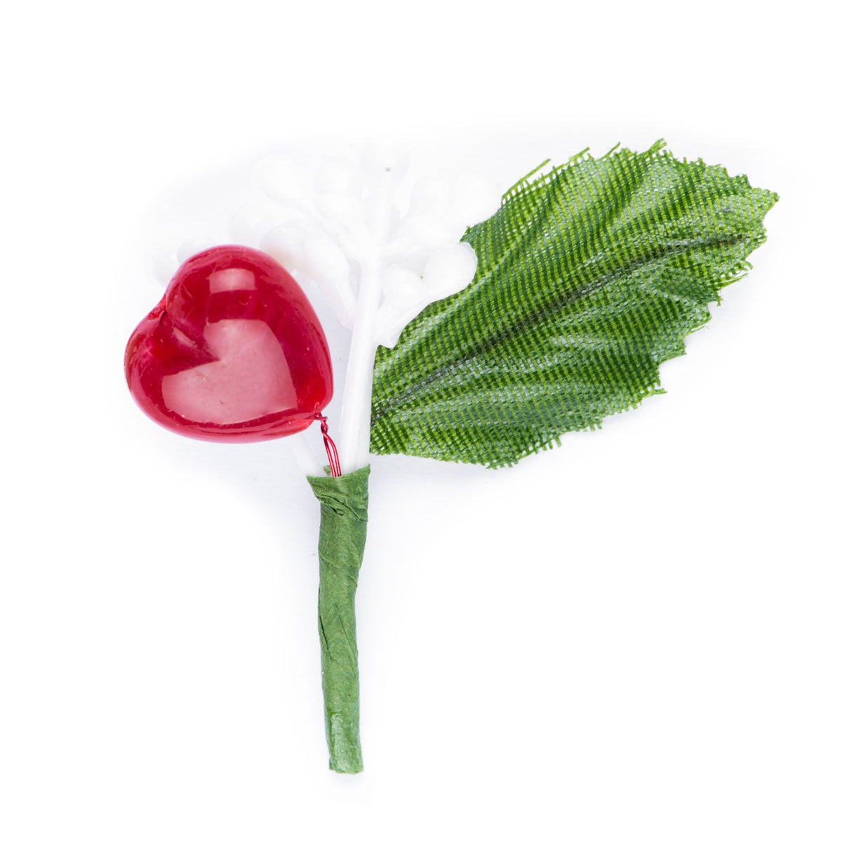 Pick Cuore Rosso con Gambo Flessibile