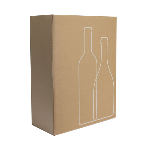 Scatola NAKPACK® per Spedizione Bottiglie Avana