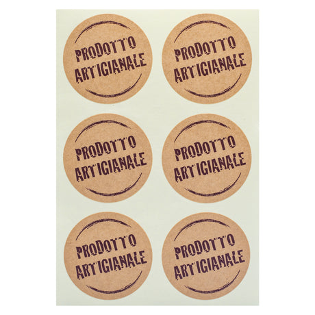 Etichette Adesive Tonde Prodotto Artigianale