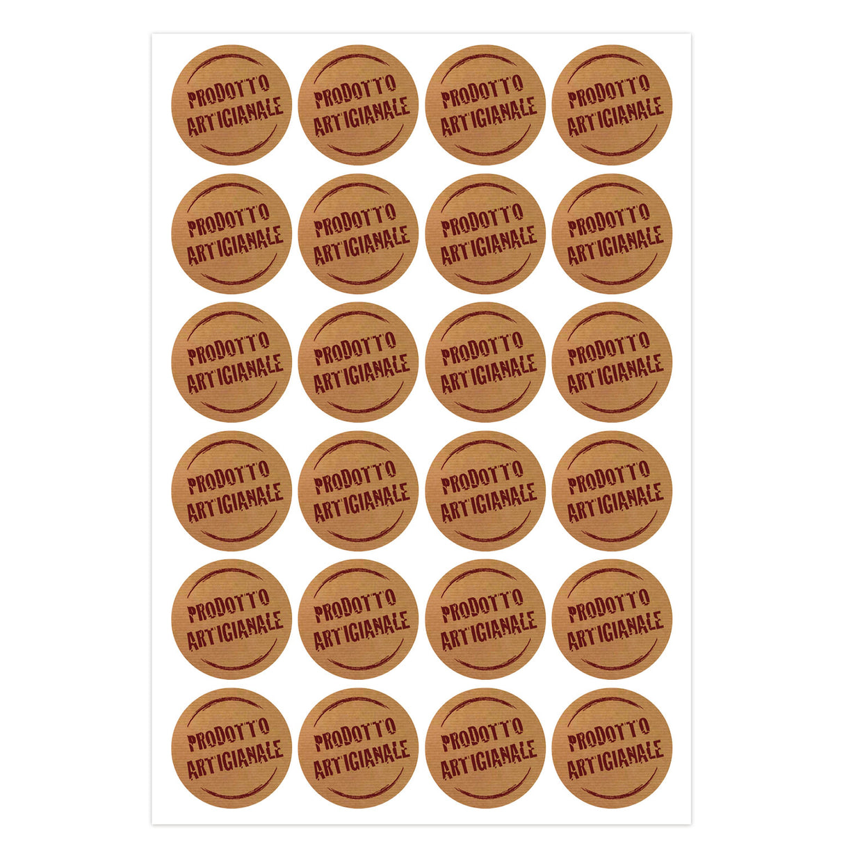 Etichette Adesive Tonde Prodotto Artigianale